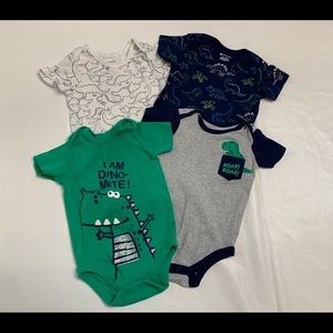 Dinosaur Onesies 3-6 Months